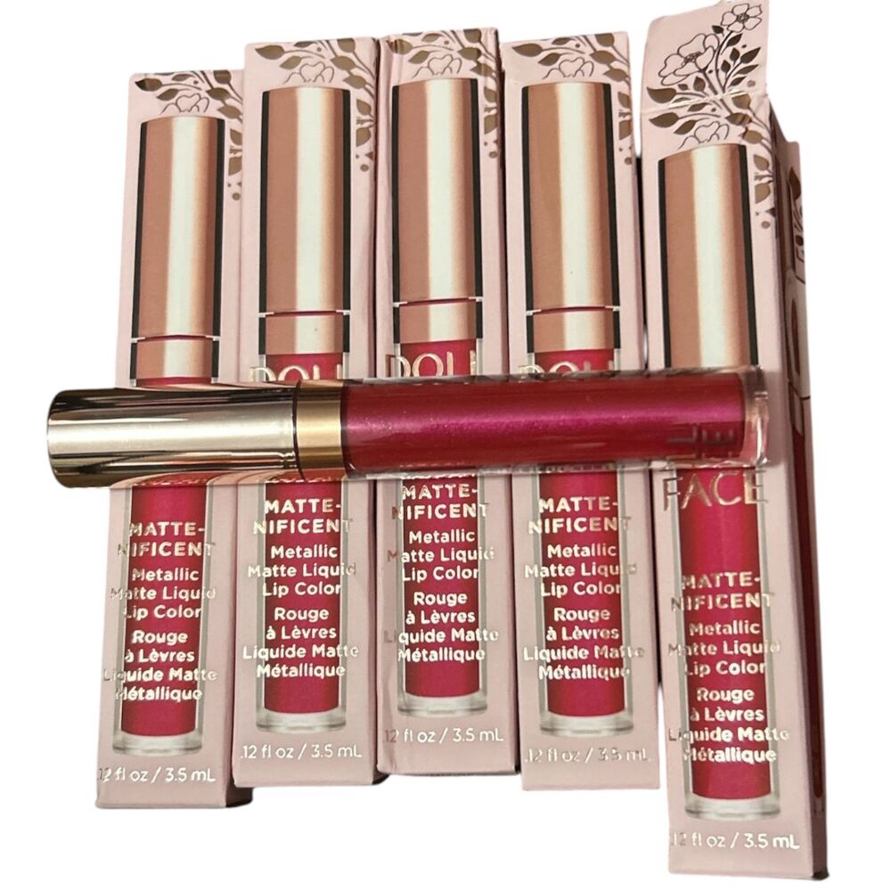 Doll Face Matte-Nificent Metallic Matte Liquid Lip Color - Lot of 5 New in Box